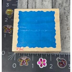 All Night Media Scalloped Background 903F Rubber Stamp Wood #P120